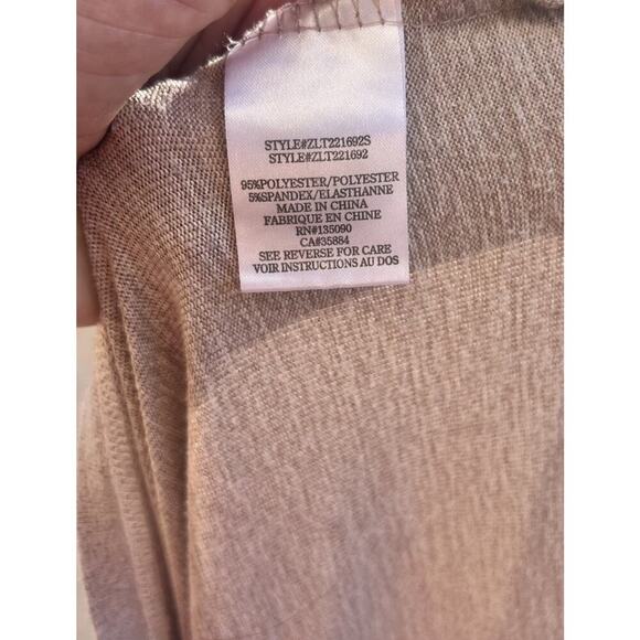 Z Supply Sweatshirt Esme Color Block Long Sleeve Top Bone Taupe Brushed Jersey M - Picture 6 of 6